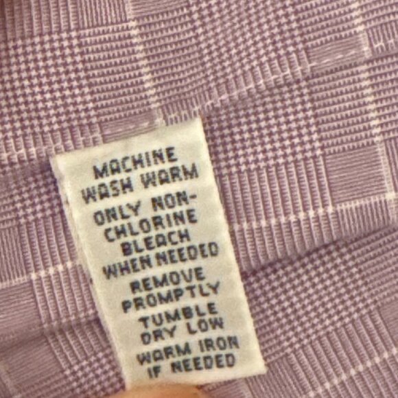Polo Ralph Lauren Shirt Mens 17-34/35 Purple WhiteGhingham Regent Custom Fit L/S - Picture 7 of 8